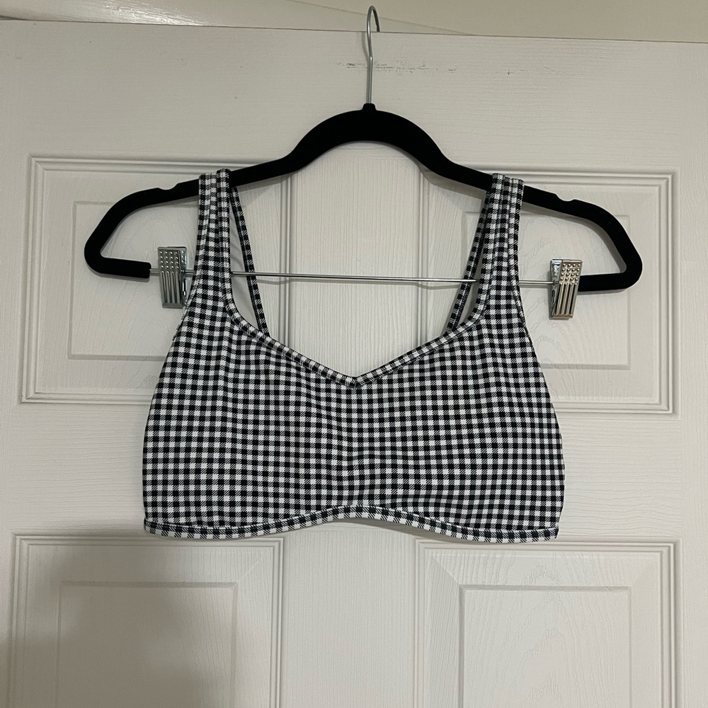 Abercrombie YPB Sports Bra in Gingham